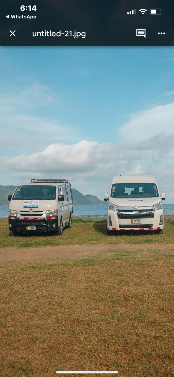 Toyota Hiace shared shuttle van